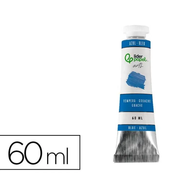 PINTURA GOUACHE/TEMPERA LIDERPAPEL TUBO DE ALUMINIO DE 60 ML COLOR AZUL