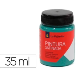 PINTURA LATEX LA PAJARITA SATINADA L-39 BOTE 35 ML VERDE JADE