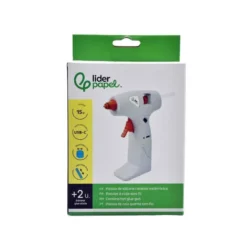 PISTOLA DE SILICONA CALIENTE INALAMBRICA LIDERPAPEL CON BATERIA RECARGABLE POR USB TIPO-C BARRAS DE 7MM