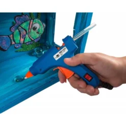 Pistola de silicona mini Liderpapel. Usa barras de silicona de 8 mm diámetro