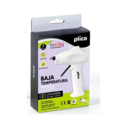 PISTOLA DE SILICONA MINI PLICO BAJA TEMPERATURA CON BATERIA Y LED 25W