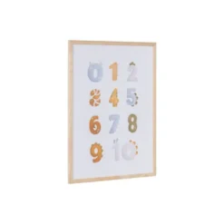 PIZARRA BLANCA BI-OFFICE MAGNETICA ACERO LACADO BLANCO MARCO DE MADERA CON NUMEROS PARA NIÑOS 600X450 MM