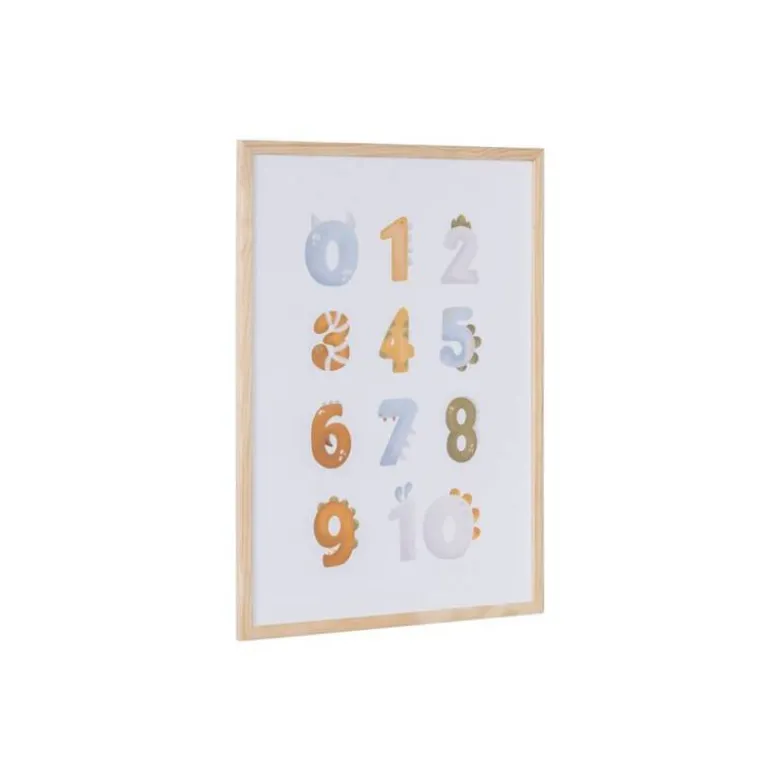 PIZARRA BLANCA BI-OFFICE MAGNETICA ACERO LACADO BLANCO MARCO DE MADERA CON NUMEROS PARA NIÑOS 600X450 MM
