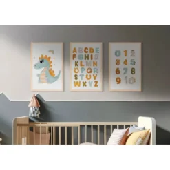 PIZARRA BLANCA BI-OFFICE MAGNETICA ACERO LACADO BLANCO MARCO DE MADERA CON NUMEROS PARA NIÑOS 600X450 MM