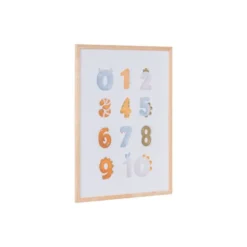 PIZARRA BLANCA BI-OFFICE MAGNETICA ACERO LACADO BLANCO MARCO DE MADERA CON NUMEROS PARA NIÑOS 600X450 MM