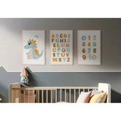 PIZARRA BLANCA BI-OFFICE MAGNETICA ACERO LACADO BLANCO MARCO DE MADERA CON NUMEROS PARA NIÑOS 600X450 MM