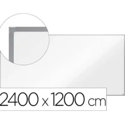 PIZARRA BLANCA NOBO ESSENCE ACERO VITRIFICADO MAGNETICA 2400X1200 MM