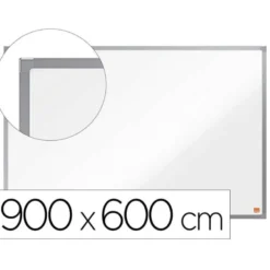 PIZARRA BLANCA NOBO ESSENCE ACERO VITRIFICADO MAGNETICA 900X600 MM