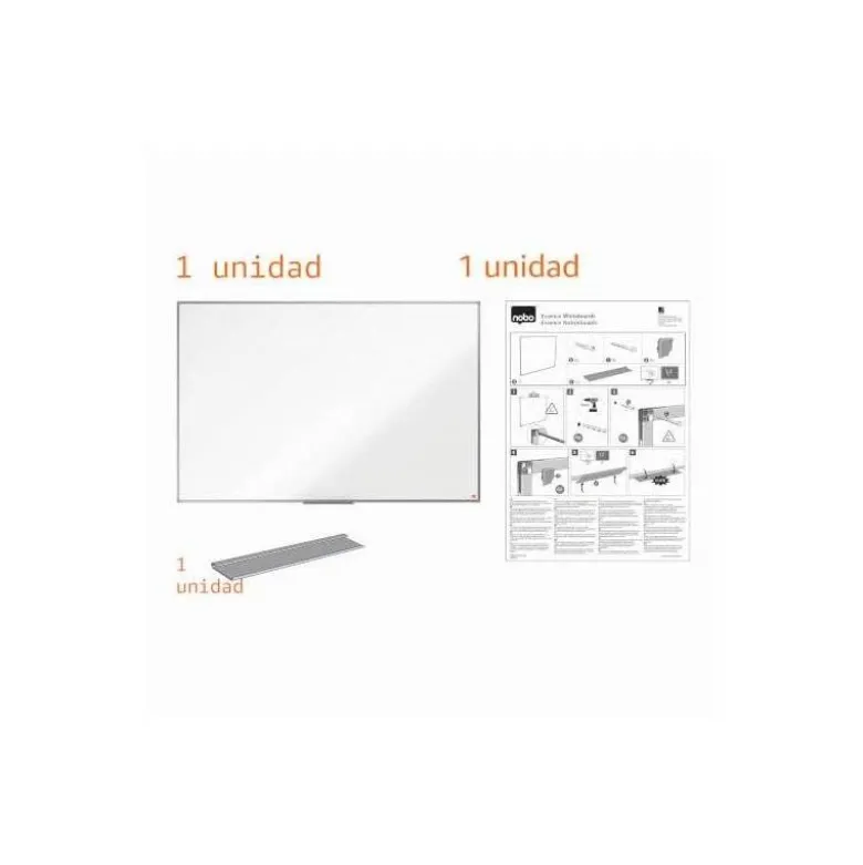 PIZARRA BLANCA NOBO ESSENCE ACERO VITRIFICADO MAGNETICA 600X450 MM