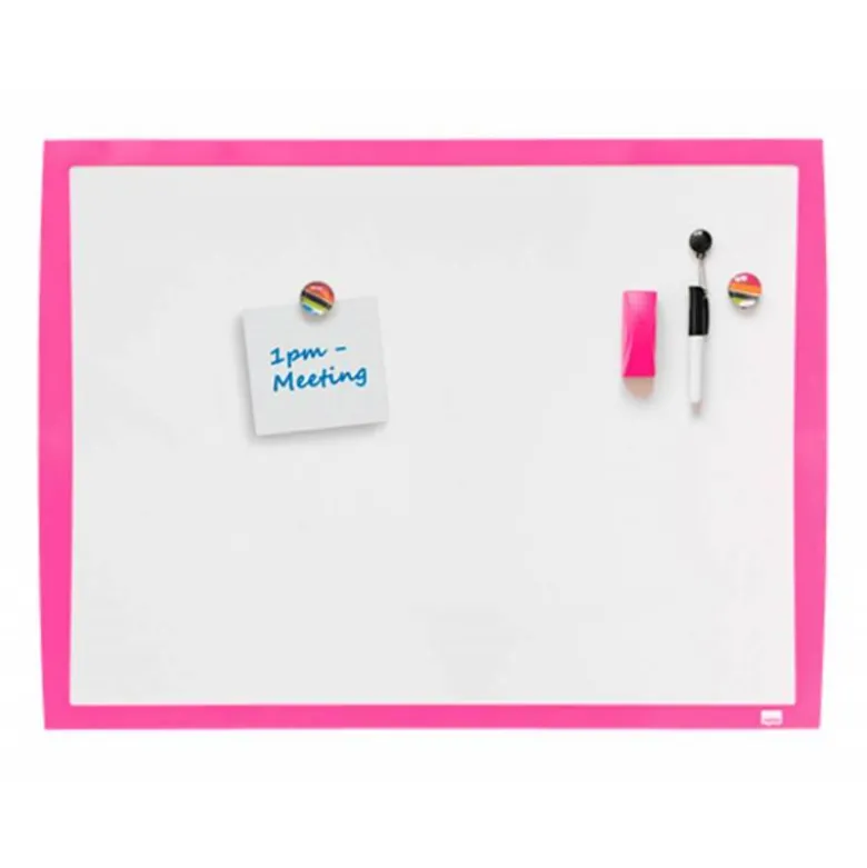 PIZARRA BLANCA NOBO MAGNETICA MARCO FUCSIA 430X585 MM
