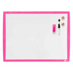 PIZARRA BLANCA NOBO MAGNETICA MARCO FUCSIA 430X585 MM