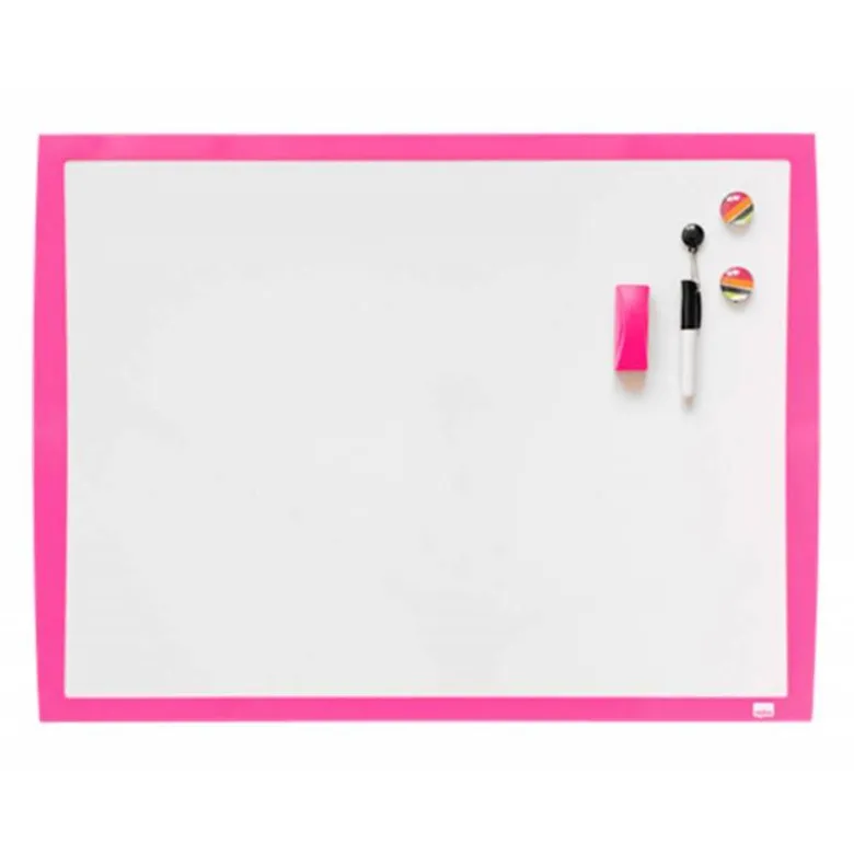 PIZARRA BLANCA NOBO MAGNETICA MARCO FUCSIA 430X585 MM