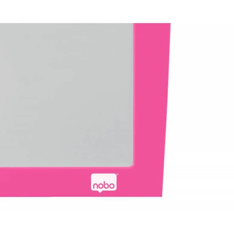 PIZARRA BLANCA NOBO MAGNETICA MARCO FUCSIA 430X585 MM