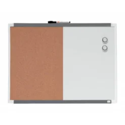 PIZARRA BLANCA NOBO MAGNETICA CON TABLERO DE CORCHO 585X430 MM