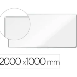 PIZARRA BLANCA NOBO PREMIUM PLUS ACERO LACADO MAGNETICA 2000X1000 MM