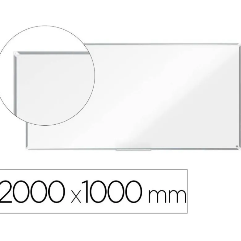 PIZARRA BLANCA NOBO PREMIUM PLUS ACERO LACADO MAGNETICA 2000X1000 MM