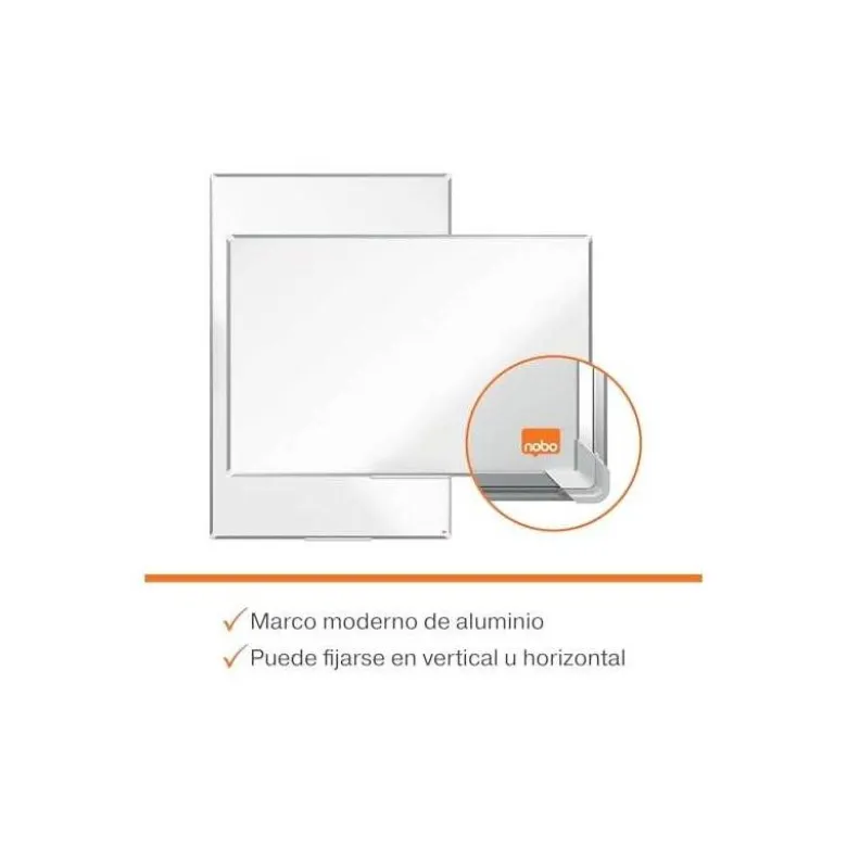 PIZARRA BLANCA NOBO PREMIUM PLUS ACERO LACADO FORMATO PANORAMICO 55" MAGNETICA 1220X690 MM