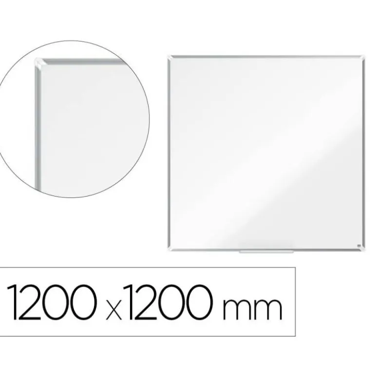 PIZARRA BLANCA NOBO PREMIUM PLUS MELAMINA MAGNETICA 1200X1200 MM