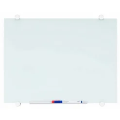 Pizarra Blanca Q-Connect Cristal Magnetica con marco de aluminio 90x60 cm
