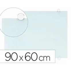 Pizarra Blanca Q-Connect Cristal Magnetica con marco de aluminio 90x60 cm