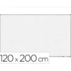 PIZARRA BLANCA ROCADA LACADA MAGNETICA MARCO ALUMINIO CON CANTONERAS 120X200 CM
