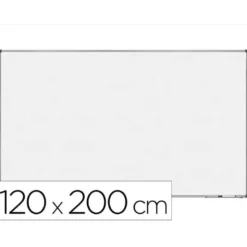 PIZARRA BLANCA ROCADA LACADA MAGNETICA MARCO ALUMINIO CON CANTONERAS 120X200 CM