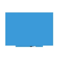 PIZARRA BLANCA ROCADA LACADA MAGNETICA MODULAR SIN MARCO COLOR AZUL 75X115 CM
