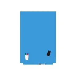 PIZARRA BLANCA ROCADA LACADA MAGNETICA MODULAR SIN MARCO COLOR AZUL 75X115 CM