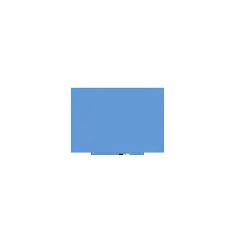 PIZARRA BLANCA ROCADA LACADA MAGNETICA MODULAR SIN MARCO COLOR AZUL 75X115 CM