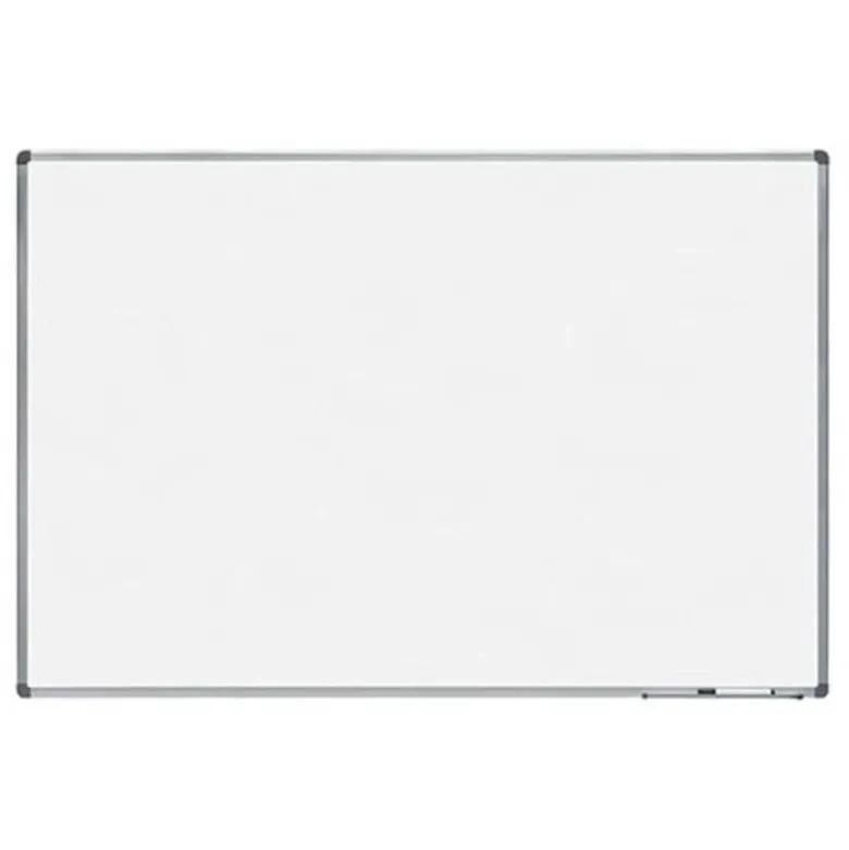 PIZARRA BLANCA ROCADA LACADA MAGNETICA MARCO ALUMINIO CON CANTONERAS 100X150 CM