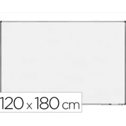 PIZARRA BLANCA ROCADA LACADA MAGNETICA MARCO ALUMINIO CON CANTONERAS 120X180 CM