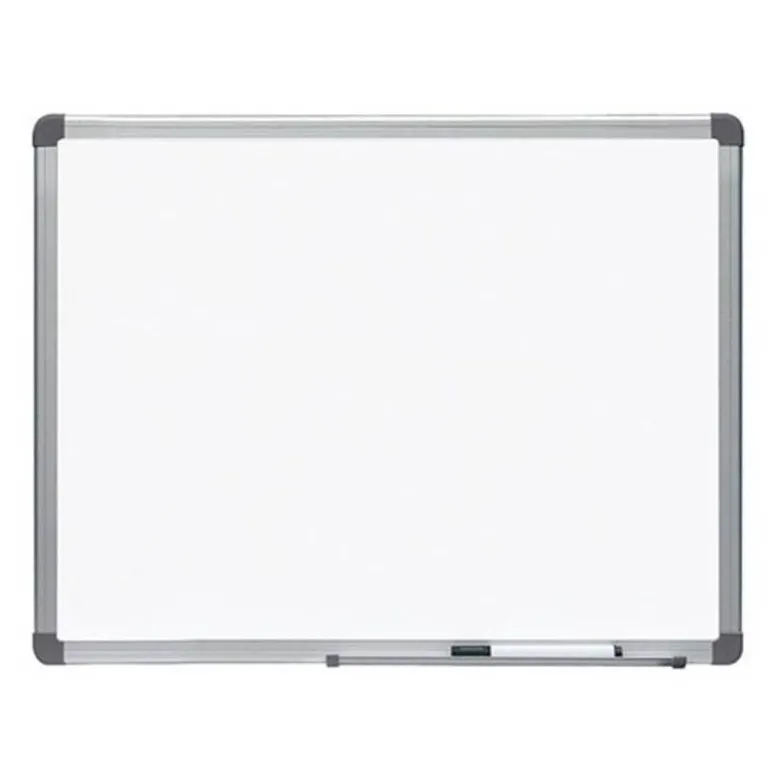 PIZARRA BLANCA ROCADA LACADA MAGNETICA MARCO ALUMINIO CON CANTONERAS 45X60 CM