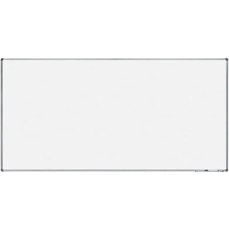 PIZARRA BLANCA ROCADA LACADA MAGNETICA MARCO ALUMINIO CON CANTONERAS 120X240 CM