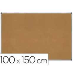 PIZARRA CORCHO ROCADA MARCO ALUMINIO CON CANTONERAS 100X150 CM