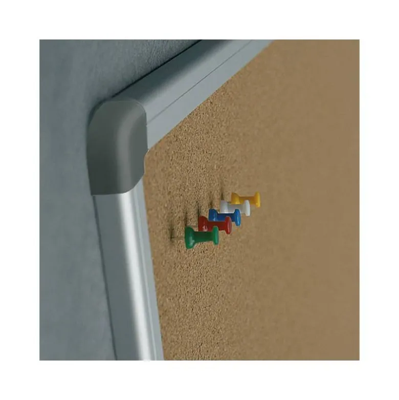 PIZARRA CORCHO ROCADA MARCO ALUMINIO CON CANTONERAS 60X90 CM