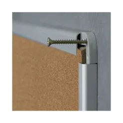 PIZARRA CORCHO ROCADA MARCO ALUMINIO CON CANTONERAS 60X90 CM