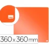 PIZARRA NOBO MAGNETICA PARA EL HOGAR COLOR NARANJA 360X360 MM