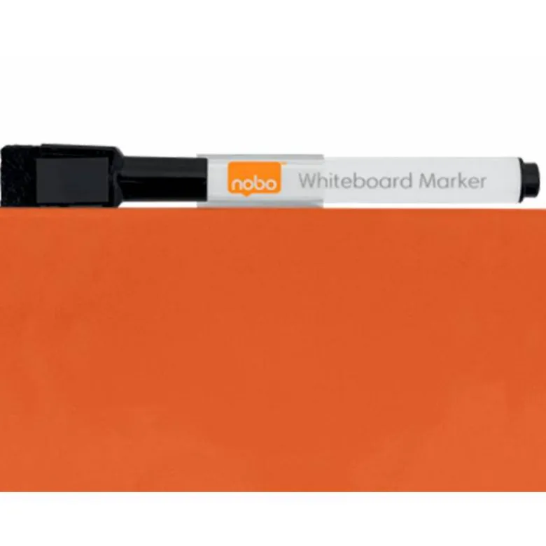 PIZARRA NOBO MAGNETICA PARA EL HOGAR COLOR NARANJA 360X360 MM