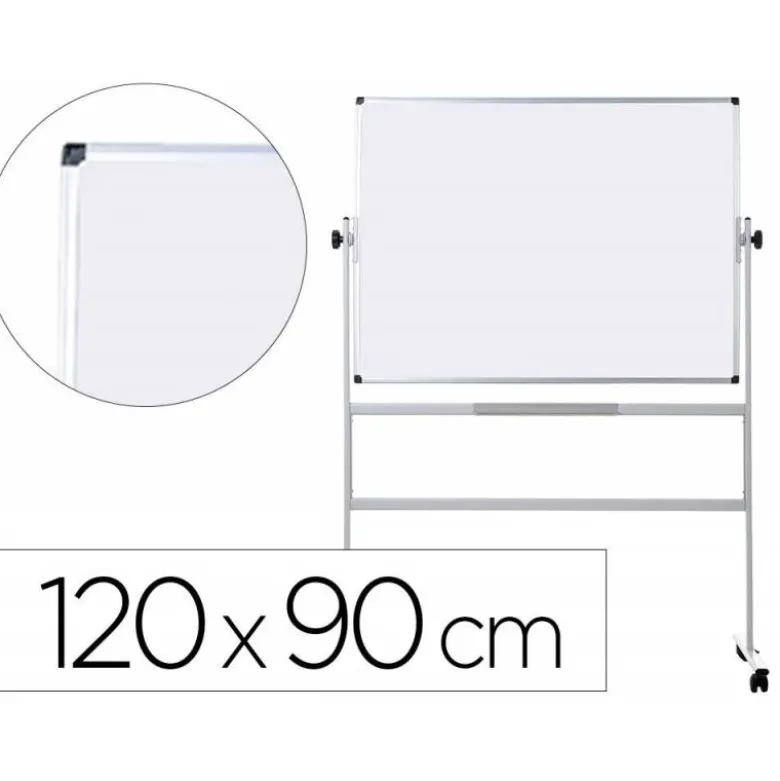 Pizarra Blanca de Melamina con ruedas 120x90 Q-Connect