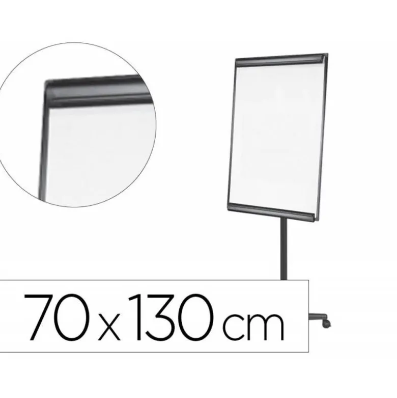 Pizarra Blanca Lacada Magnetica Movil con Ruedas 70x103 cm Q-Connect