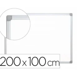 Pizarra Blanca laminada con marco de aluminio 200x100 Q-Connect