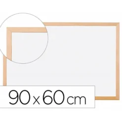 Pizarra Blanca laminada con marco de madera 90x60 Q-Connect
