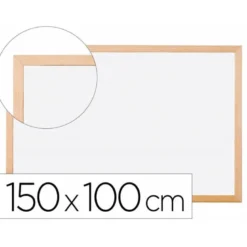 Pizarra Blanca laminada con marco de madera 150x100 Q-Connect