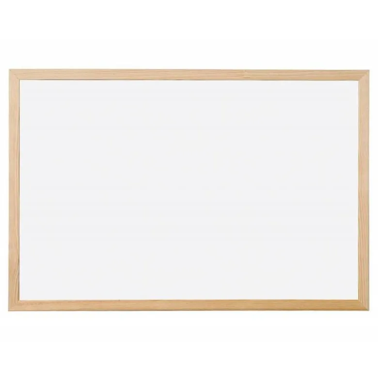 Pizarra Blanca laminada con marco de madera 200x100 Q-Connect