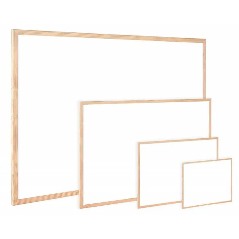 Pizarra Blanca laminada con marco de madera 120x80 Q-Connect