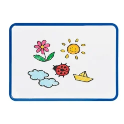 PIZARRA BLANCA LIDERPAPEL 21X30 CM MAGNETICA DOBLE CARA LISA CON ROTULADOR IMAN Y BORRADOR