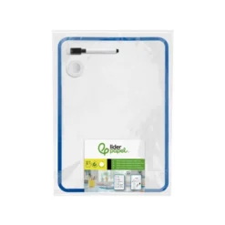 PIZARRA BLANCA LIDERPAPEL 21X30 CM MAGNETICA DOBLE CARA LISA CON ROTULADOR IMAN Y BORRADOR