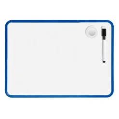 PIZARRA BLANCA LIDERPAPEL 21X30 CM MAGNETICA DOBLE CARA LISA CON ROTULADOR IMAN Y BORRADOR