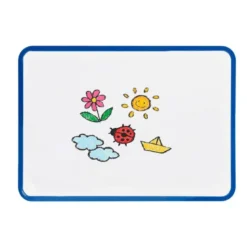 PIZARRA BLANCA LIDERPAPEL 30X42 CM MAGNETICA DOBLE CARA LISA CON ROTULADOR IMAN Y BORRADOR