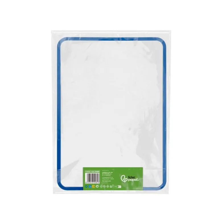 PIZARRA BLANCA LIDERPAPEL 30X42 CM MAGNETICA DOBLE CARA LISA CON ROTULADOR IMAN Y BORRADOR